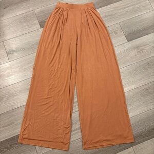 JLUXLABEL After Sunset Wide-Leg Viscose Rayon Pleated Pants Size Small